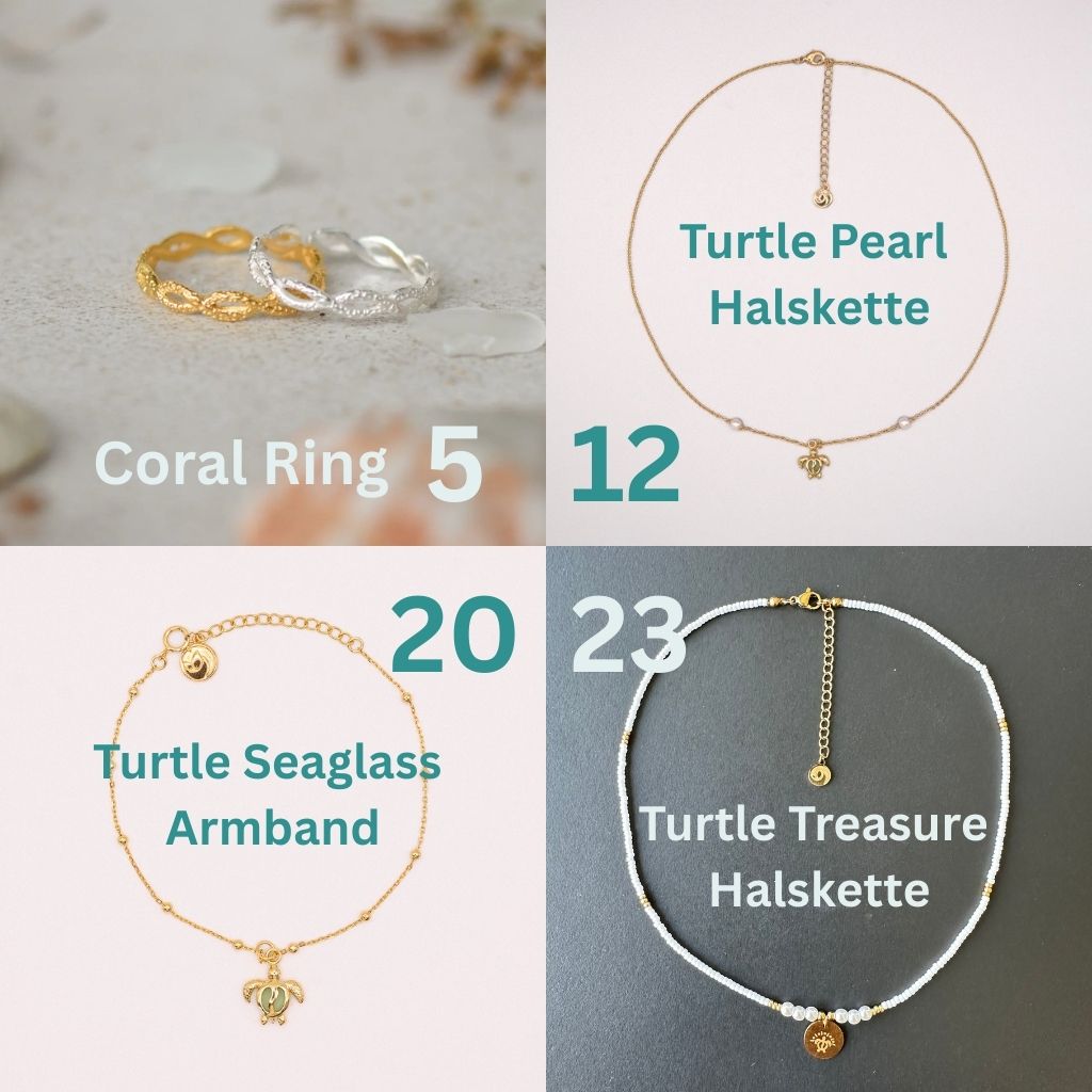 Jewelry Advent Calendar - "Turtle's Nest" - Stainless Steel/Brass
