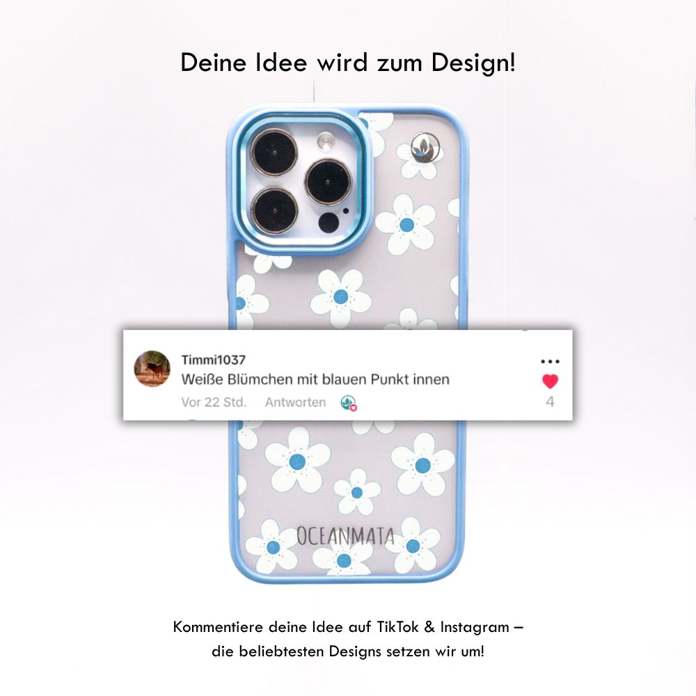 iPhone 15 pro max Hülle - Blumen - "Ocean Bloom" - nachhaltig