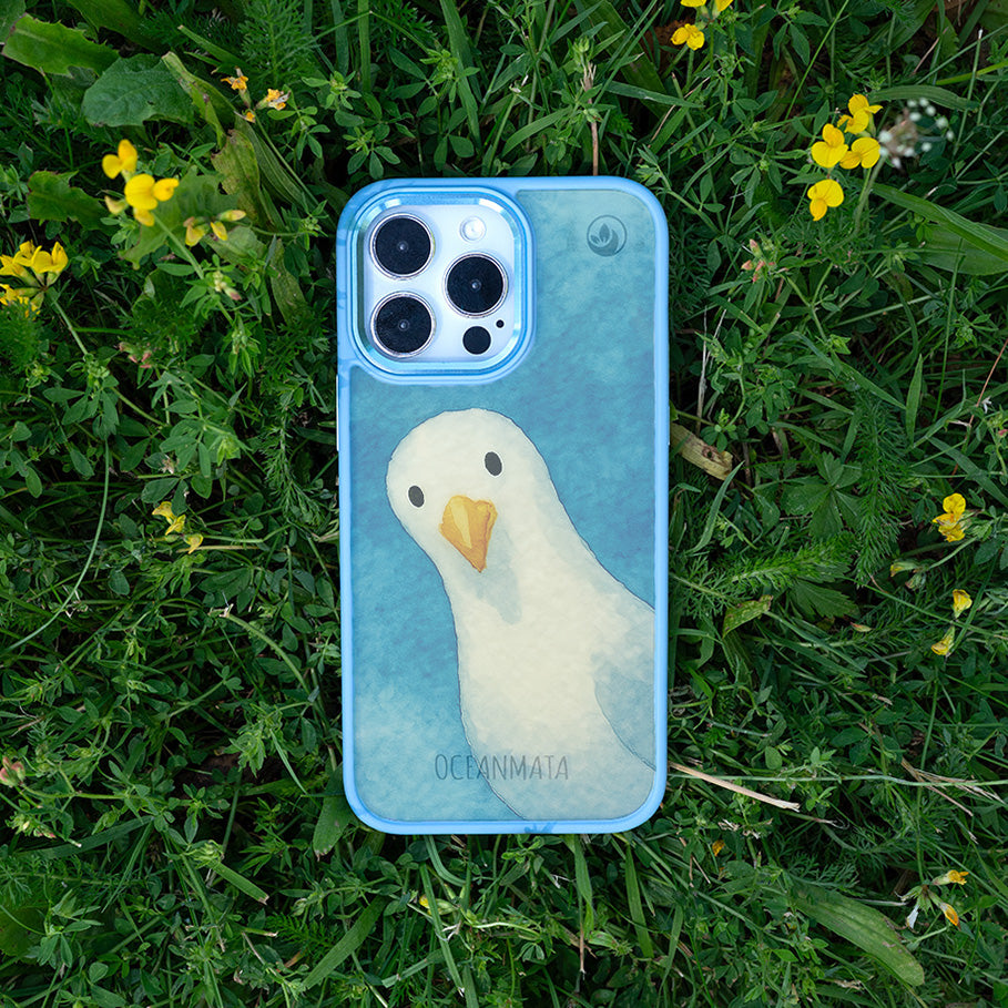 iPhone 16 pro case - Seagull blue - "Seagull" - sustainable