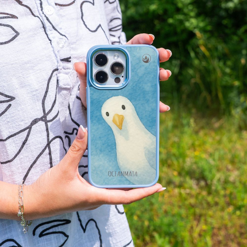 iPhone 12 pro / iPhone 12 case - Seagull blue - "Seagull" - sustainable
