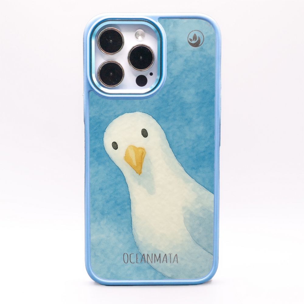 iPhone 12 pro / iPhone 12 case - Seagull blue - "Seagull" - sustainable