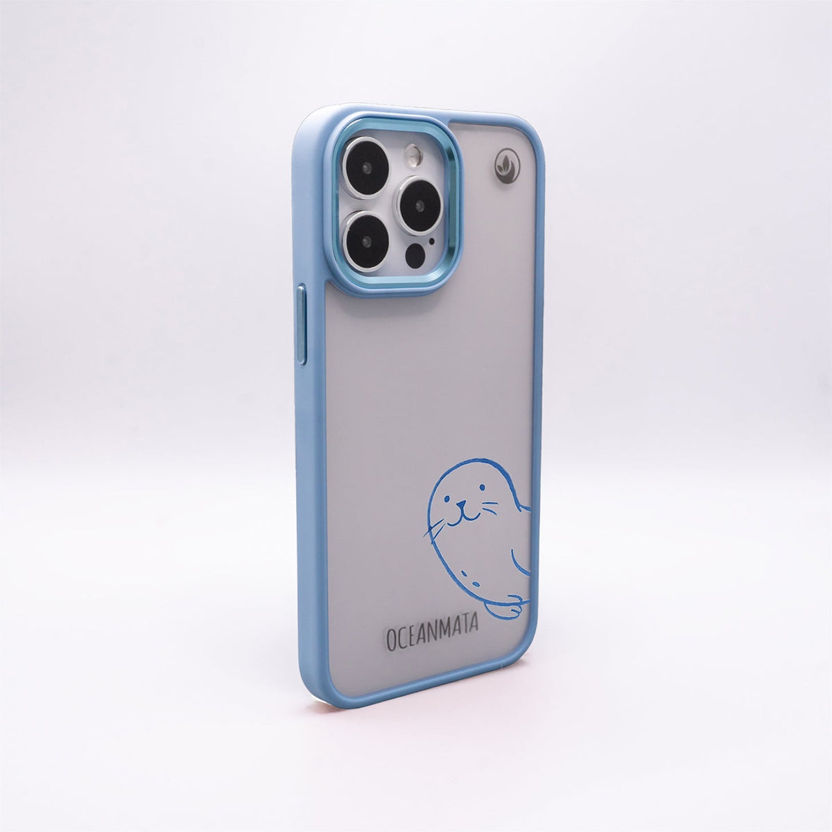 iPhone 16 pro Hülle - Robbe blau - "Robby" - nachhaltig