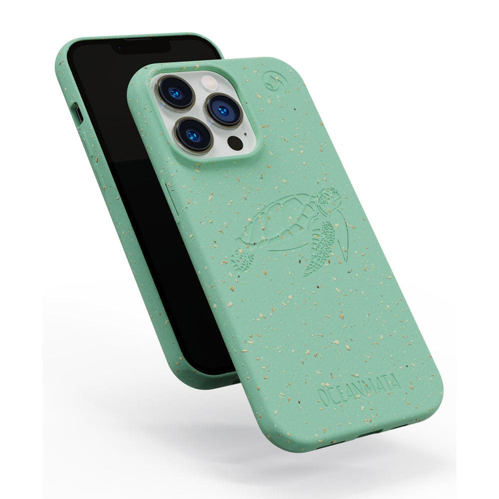 iPhone 13 mini case - green - "TURTLE" - sustainable