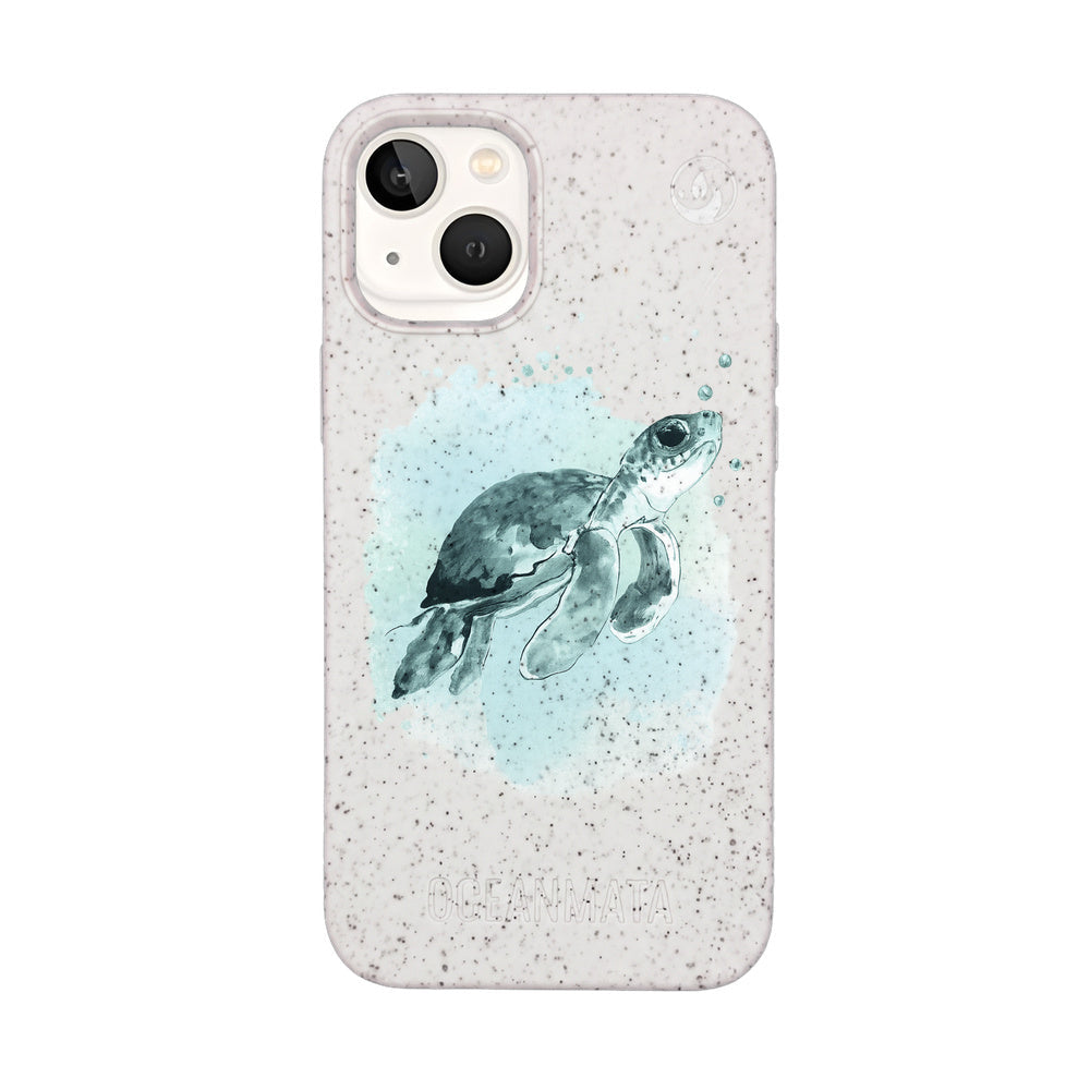 Biologisch abbaubare Handyhülle iPhone 13 mini Babyturtle — kompostierbar — Vorderseite