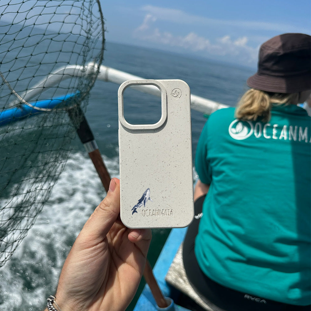 iPhone 16 Hülle - Buckelwal weiß - "OceanLullaby" - nachhaltig