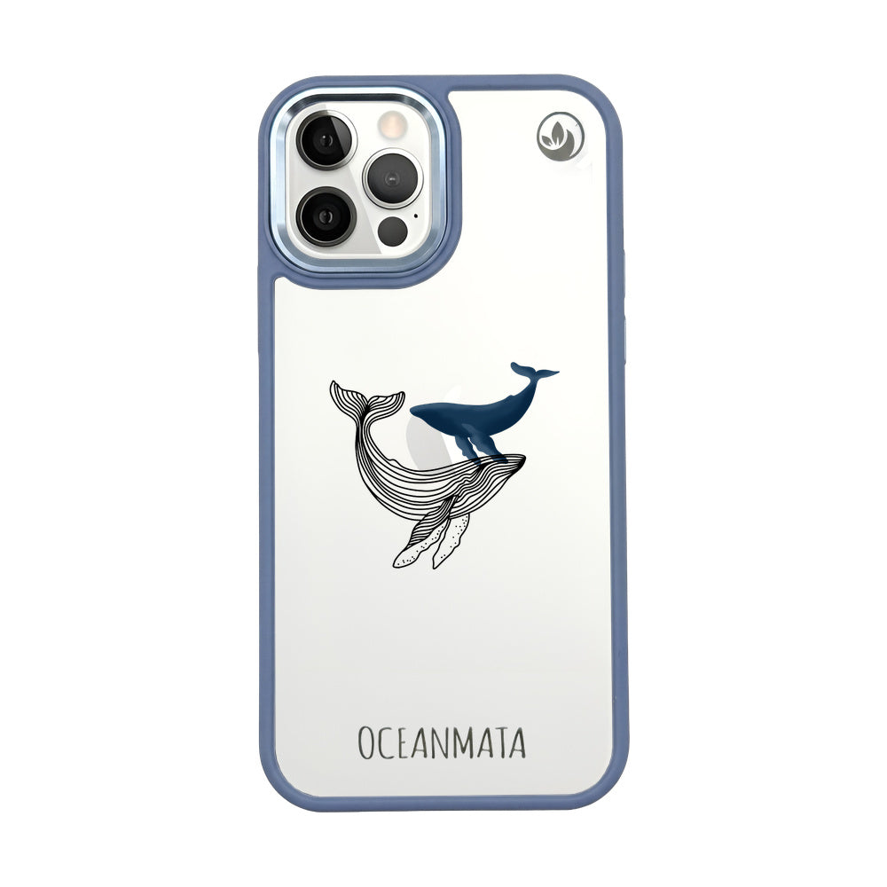 iPhone 12 pro / iPhone 12 hoesje - walvisblauw - "BlueWhale" - duurzaam