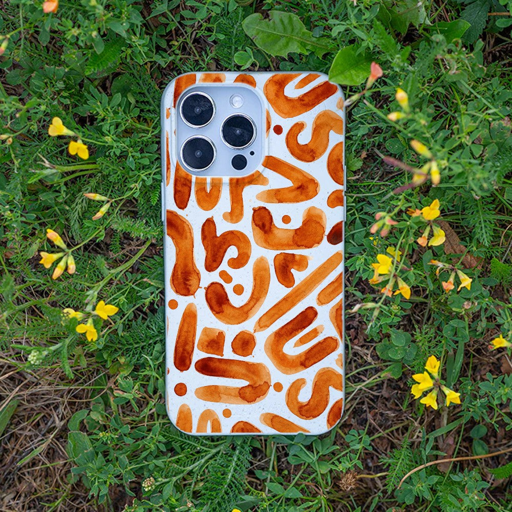 Biologisch abbaubare Handyhülle iPhone 11 pro Buchstabensuppe — kompostierbar — Bonus
