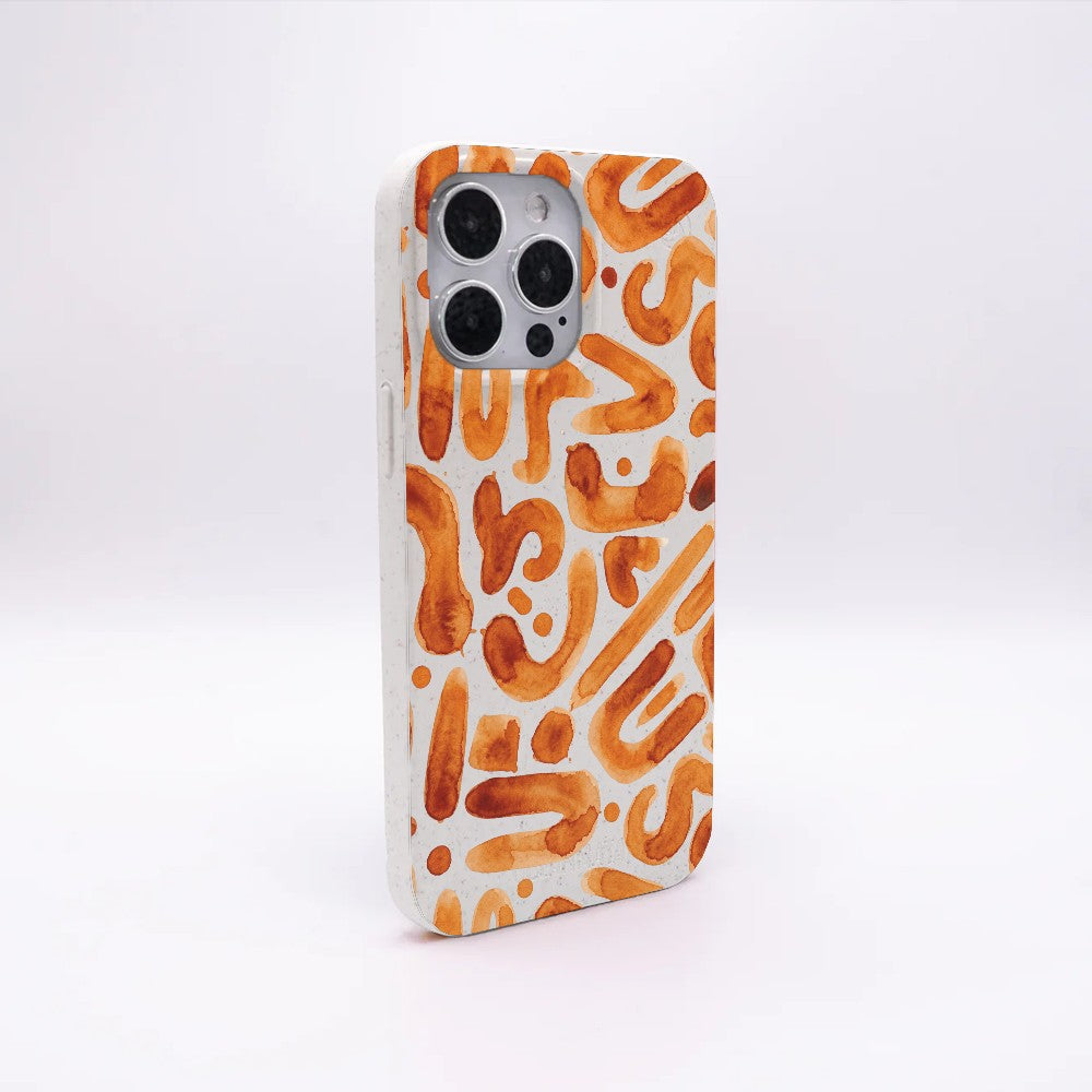 iPhone 11 Hülle - orange - "buchstabensuppe" - nachhaltig