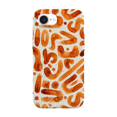 iPhone 16e Hülle - orange - "buchstabensuppe" - nachhaltig