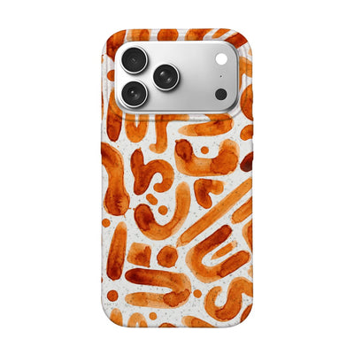iPhone 18 Pro / 17 Pro Hülle - orange - "buchstabensuppe" - nachhaltig