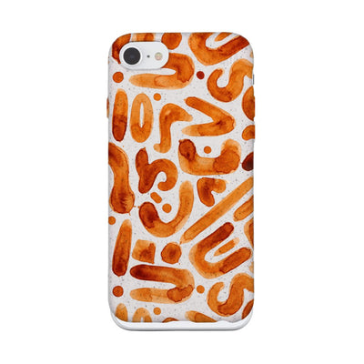 iPhone SE/7/8 Hülle - orange - "buchstabensuppe" - nachhaltig