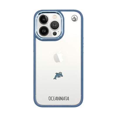 iPhone 13 Pro Case - Dolphin Blue - "Captain Dolphin" - sustainable