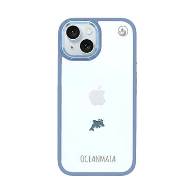 iPhone 15 Case - Dolphin Blue - "Captain Dolphin" - sustainable
