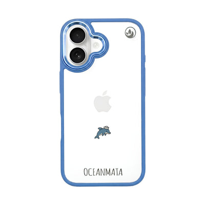 iPhone 16 Case - Dolphin Blue - "Captain Dolphin" - sustainable