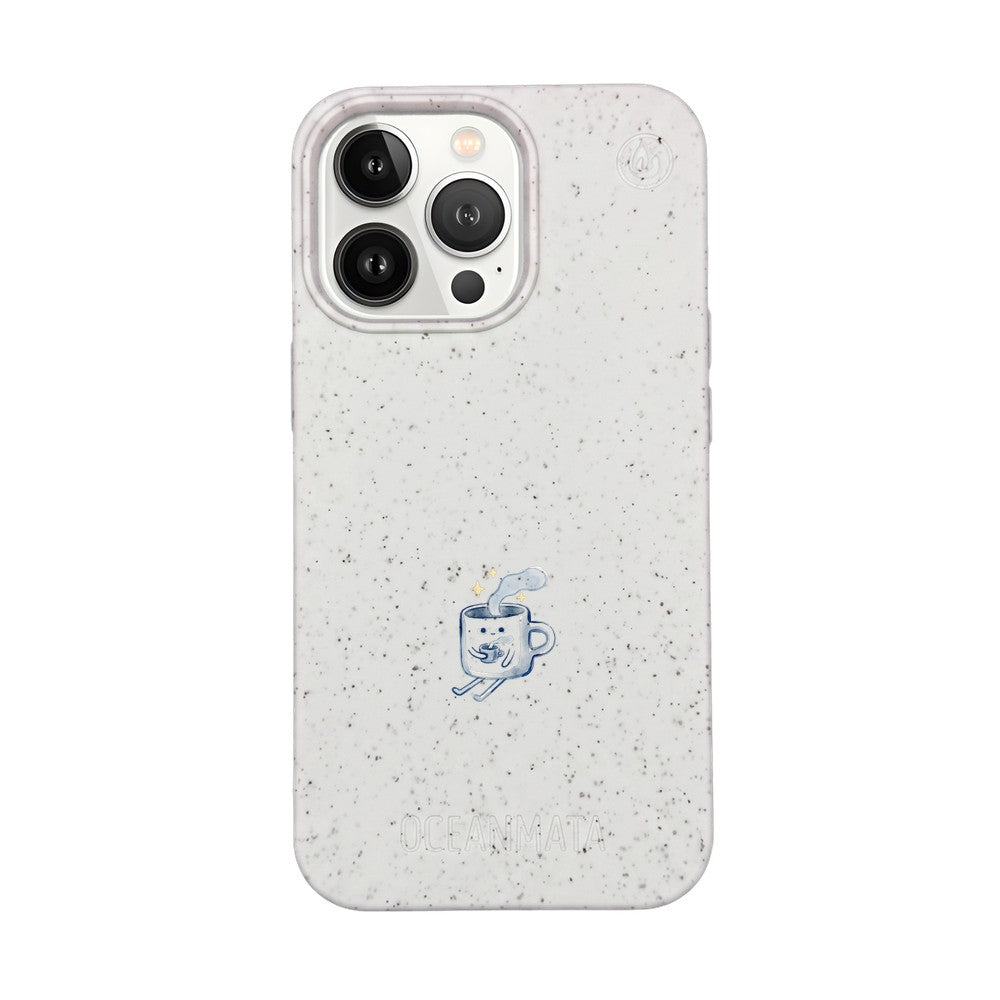 iPhone 13 Pro Case - white - "coffeelove" - sustainable