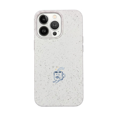 iPhone 13 Pro Max Case - white - "coffeelove" - sustainable