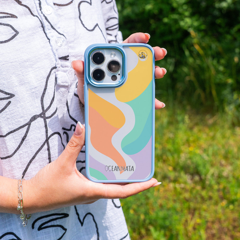 iPhone 11 pro case - colorful waves - "Tide Flow" - sustainable