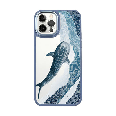 iPhone 12 Pro / iPhone 12 Case - Whale Shark Blue - "DeepWater" - sustainable