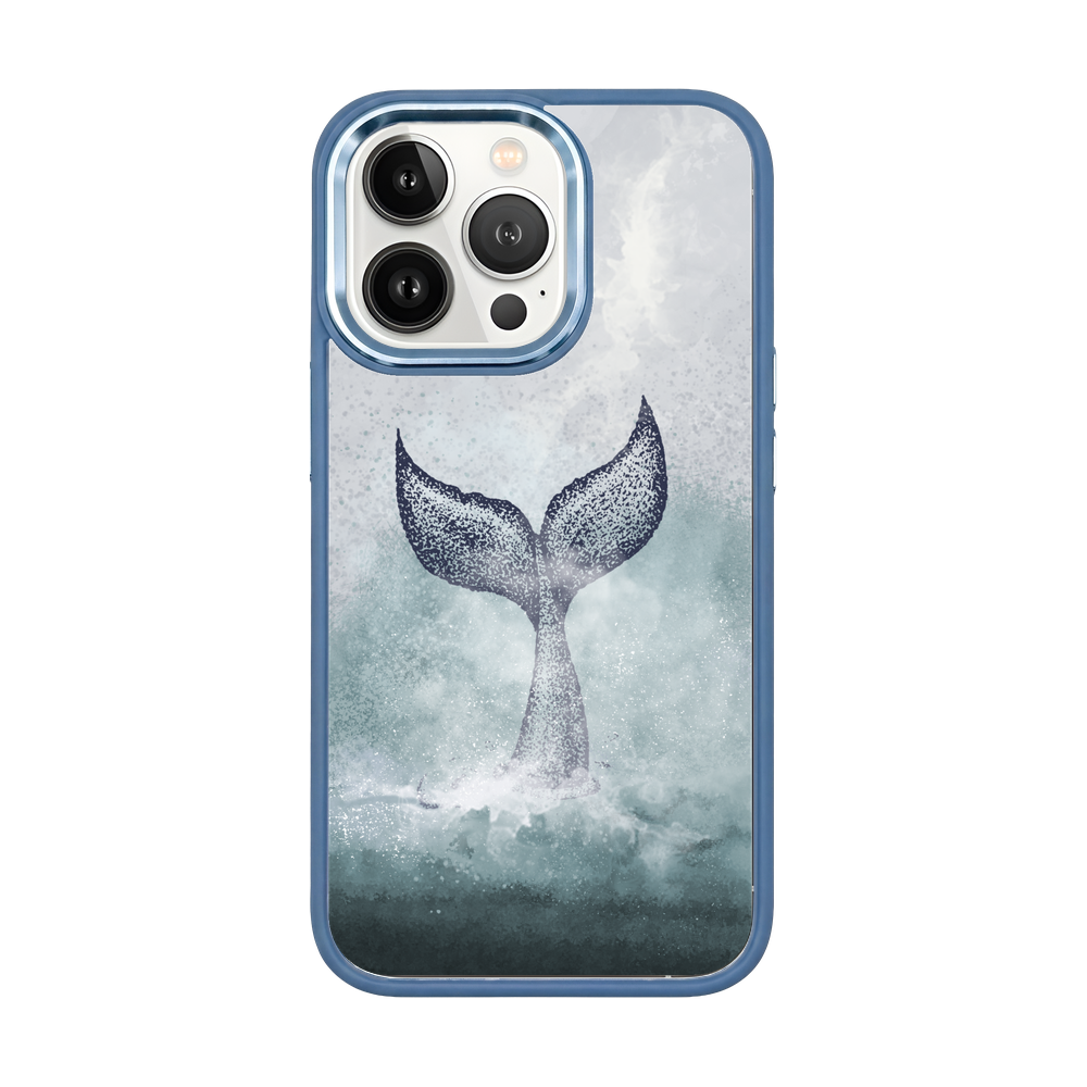 iPhone 13 pro case - dolphin blue - "Dolphin" - sustainable