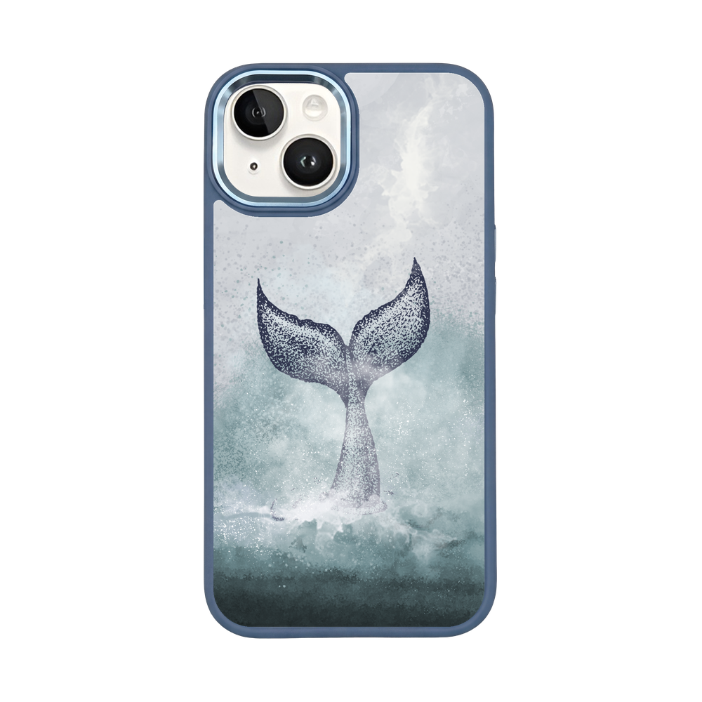 iPhone 14 Case - Dolphin Blue - "Dolphin Twins" - Sustainable