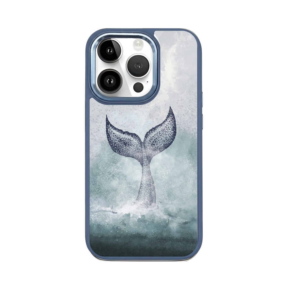 iPhone 14 pro max case - dolphin blue - "Dolphin" - sustainable