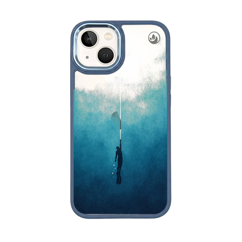 iPhone 13 Case - Freedive Blue - "Freedive" - sustainable
