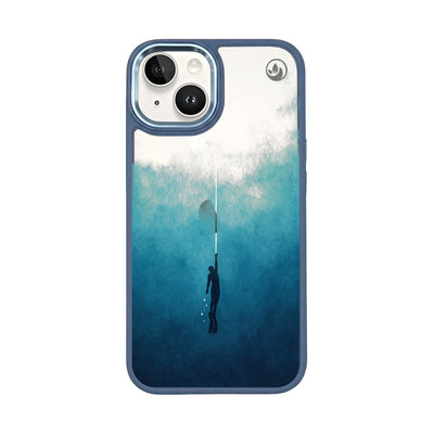 iPhone 14 hoesje - Freedive Blue - "Freedive" - duurzaam