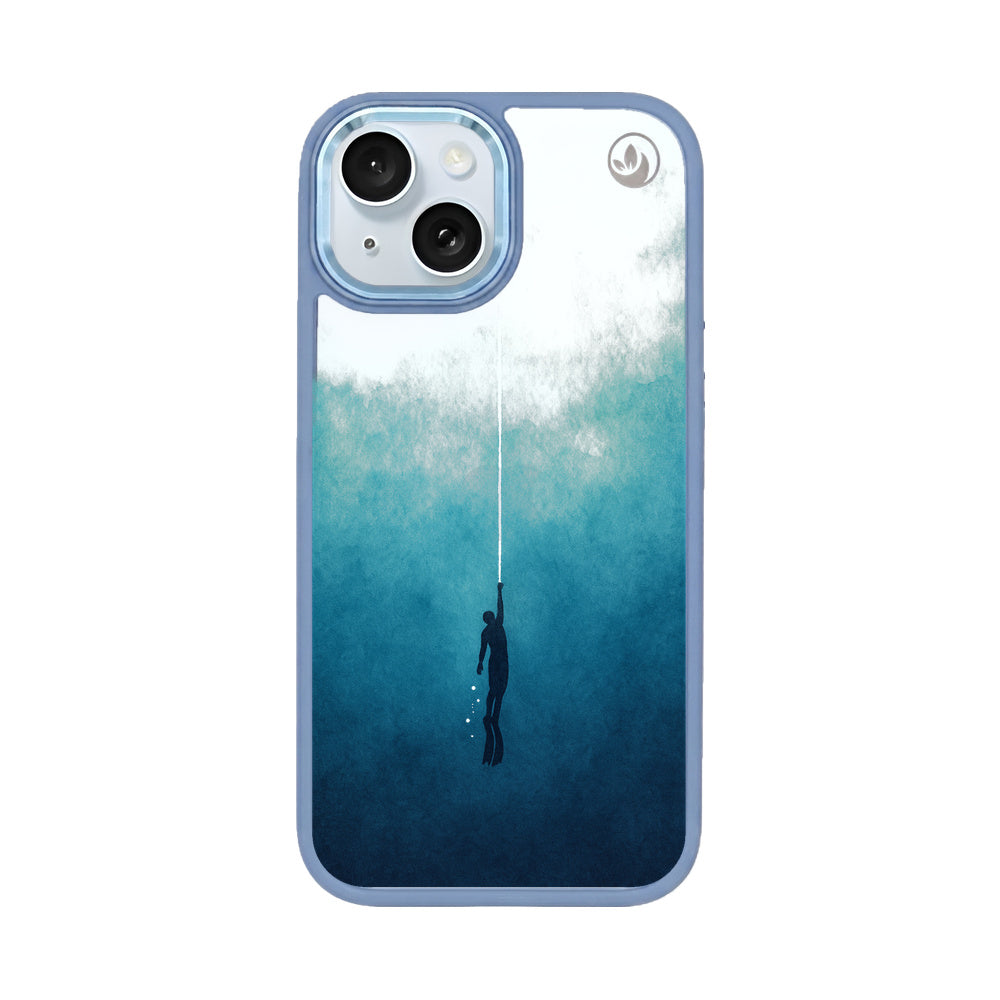 iPhone 15 Case - Freedive Blue - "Freedive" - sustainable