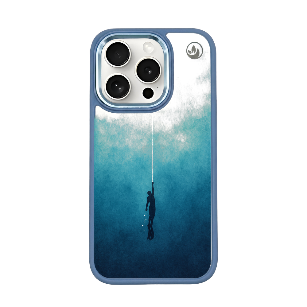 iPhone 15 pro max case - Freedive blue - "Freedive" - sustainable