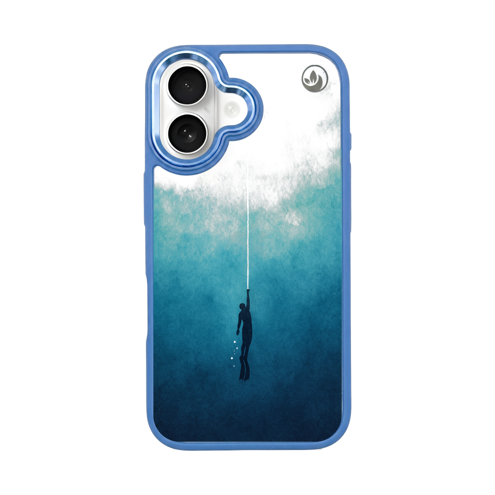 iPhone 16 Case - Freedive Blue - "Freedive" - sustainable