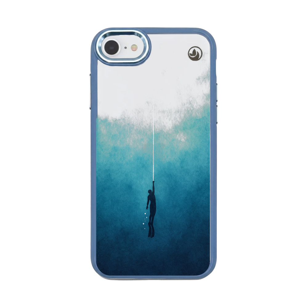 iPhone SE/7/8 Case - Freedive Blue - "Freedive" - Sustainable