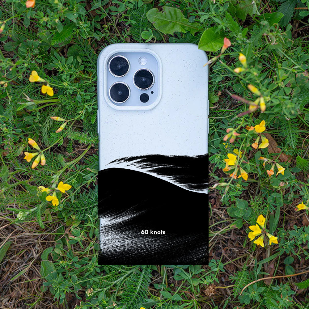 iPhone 15 Hülle - Düne weiß - "60knots" - nachhaltig