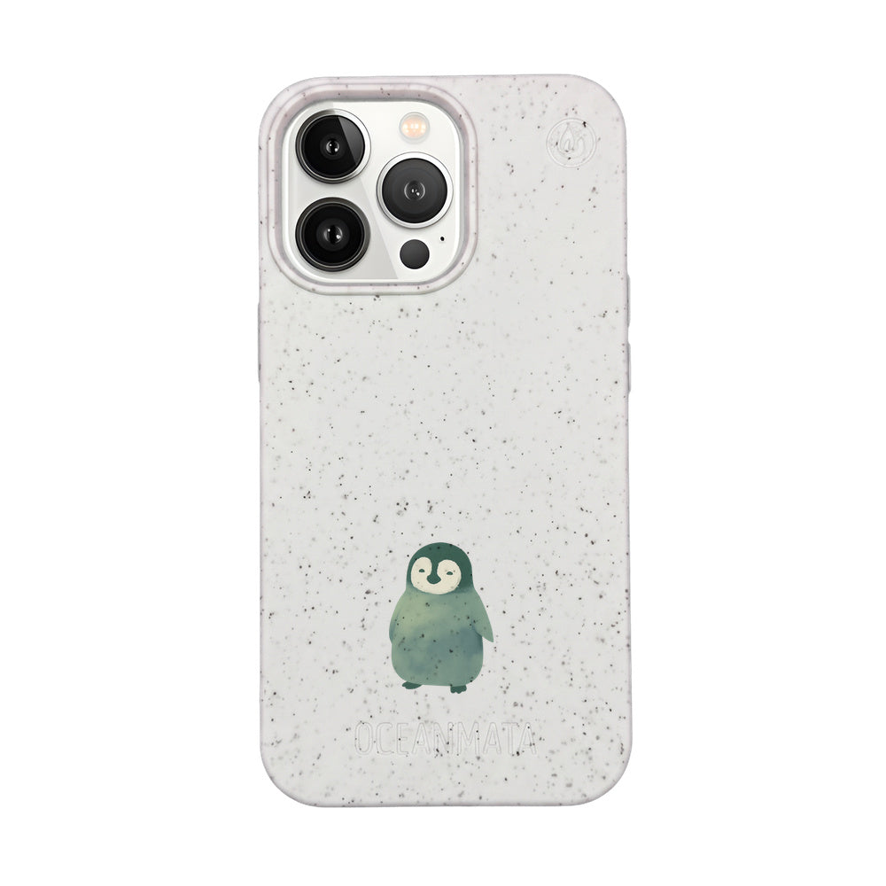 Biologisch abbaubare Handyhülle iPhone 13 pro Happypinguin — kompostierbar — Vorderseite