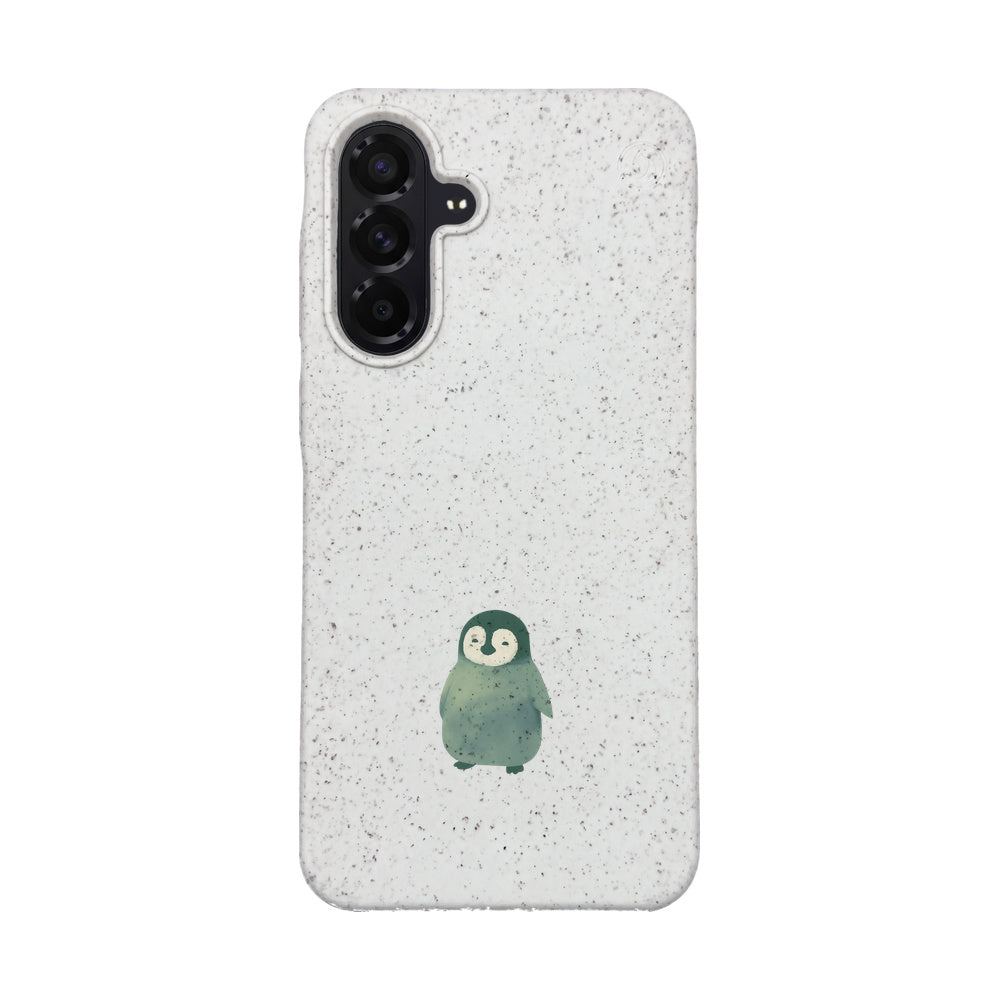 Samsung A56 Hülle - Pinguin weiß - "HappyPinguin" - nachhaltig