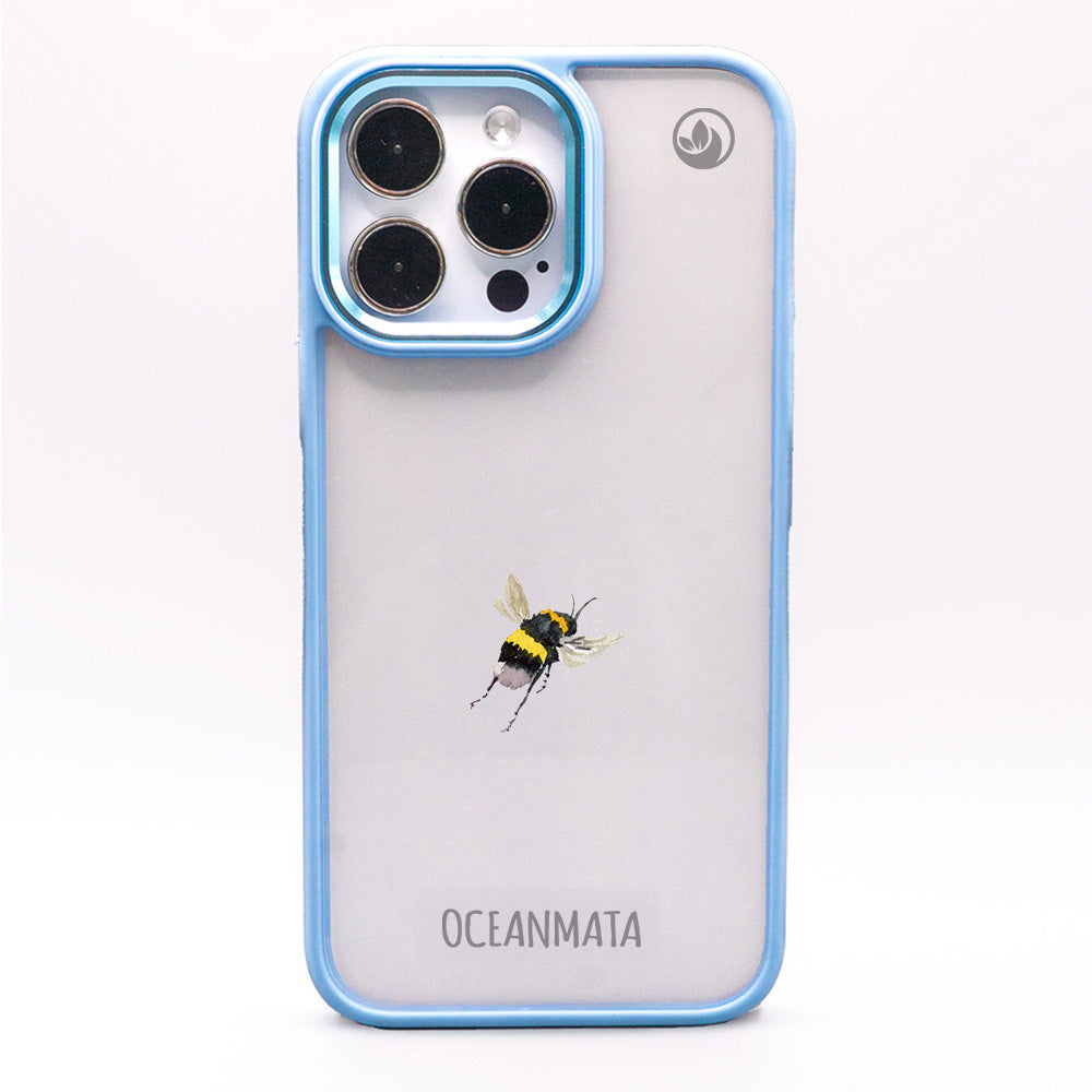 iPhone 16 pro Hülle - Hummel blau - "Bumblebee" - nachhaltig