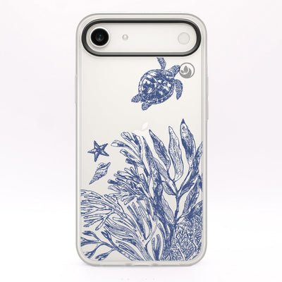 iPhone 17 Air Case - Turtles Blue - "Silent Wave" - Sustainable