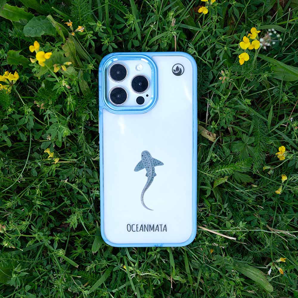 iPhone 13 Hülle - Leopardenhai blau - "BlueLeopard" - nachhaltig