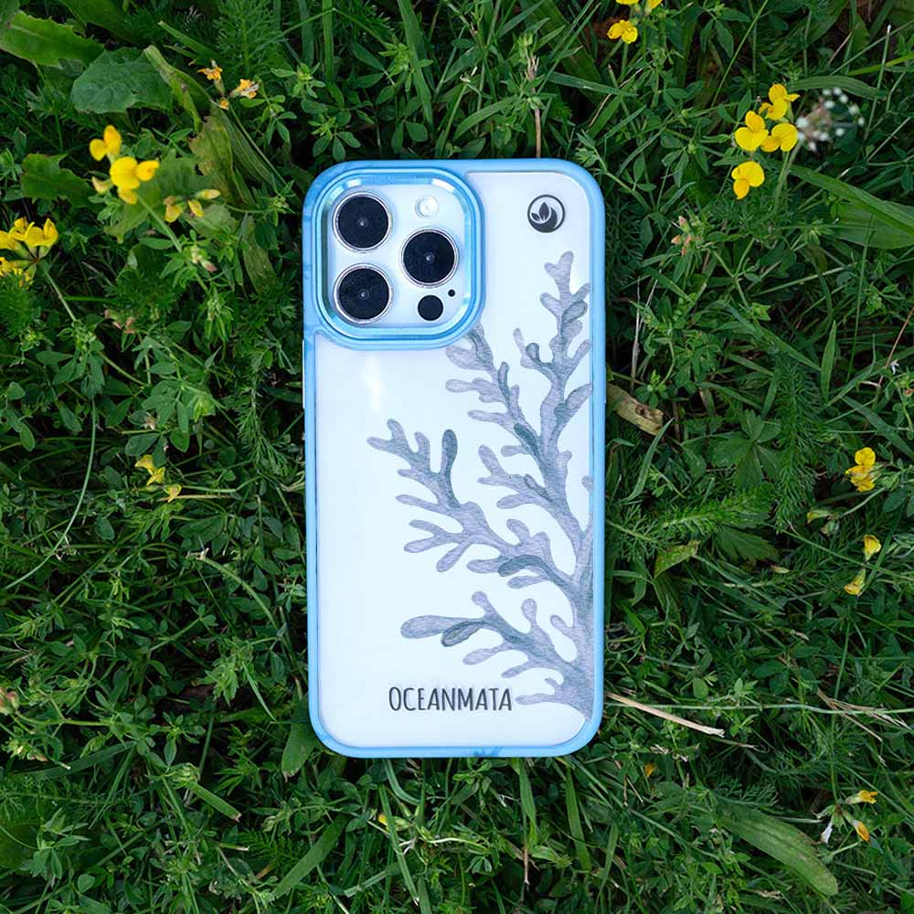iPhone 16e Hülle - Coral blau - "CoralBlue" - nachhaltig