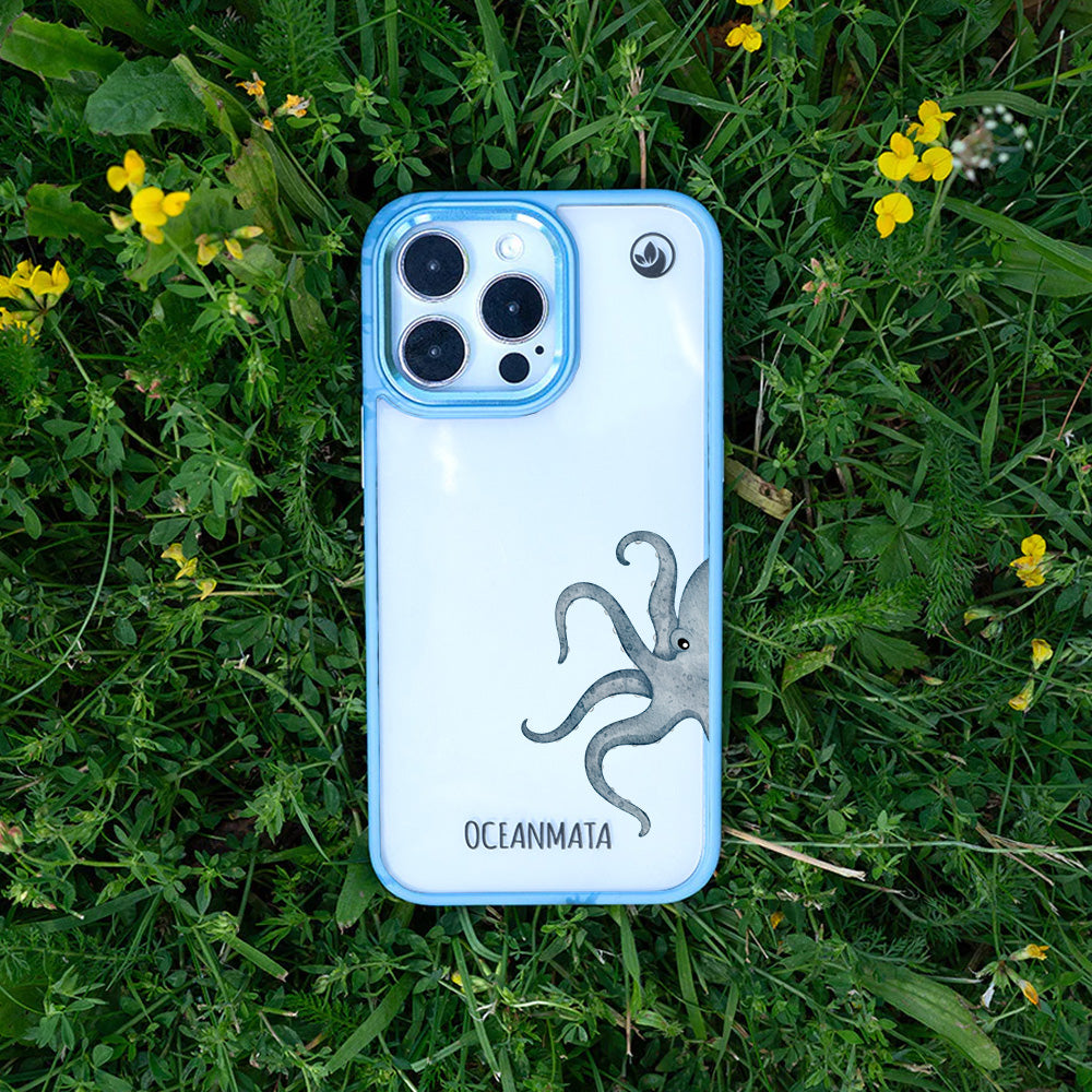 iPhone 17 Air Hülle - Oktopus blau - "TentacleTheory" - nachhaltig