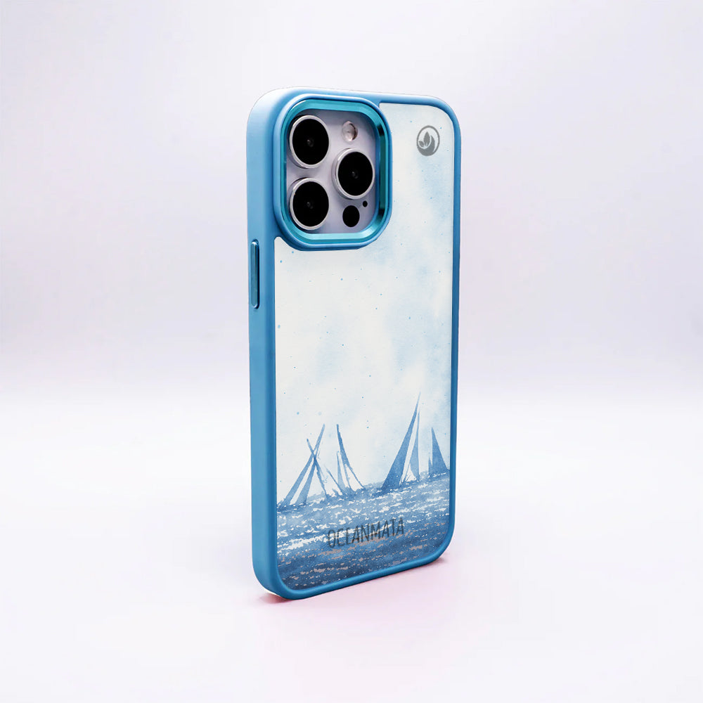 iPhone 17 pro max Hülle - segeln blau - "BlueHorizon" - nachhaltig
