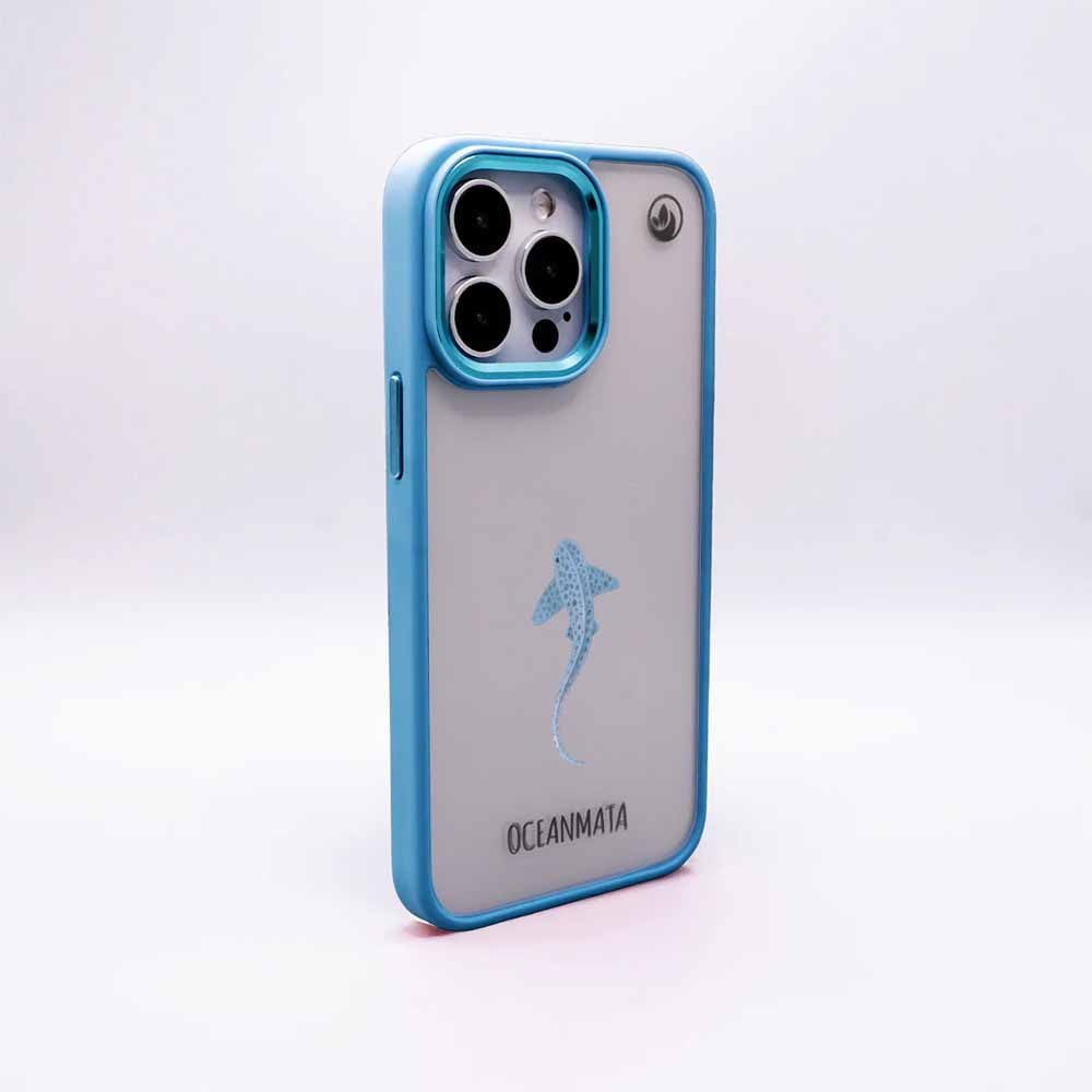 iPhone 17 pro Hülle - Leopardenhai blau - "BlueLeopard" - nachhaltig