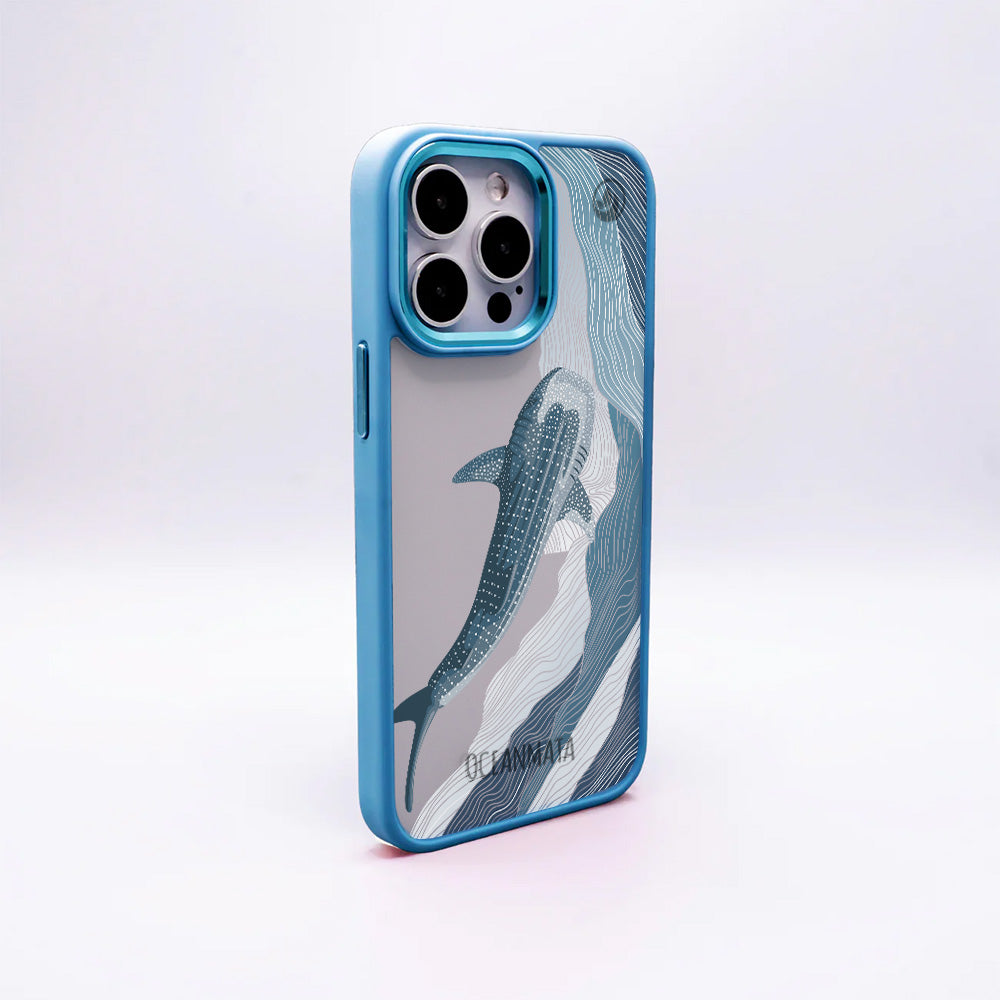 iPhone 15 pro Hülle - Walhai blau - "DeepWater" - nachhaltig