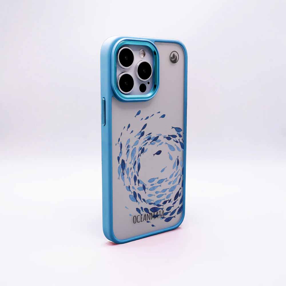 iPhone 13 Hülle - Schwarm blau - "Swarmin" - nachhaltig