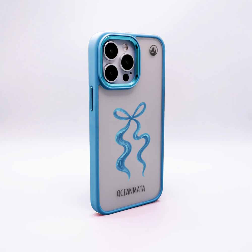 iPhone SE/7/8 Hülle - Schleife blau - "tideknot" - nachhaltig