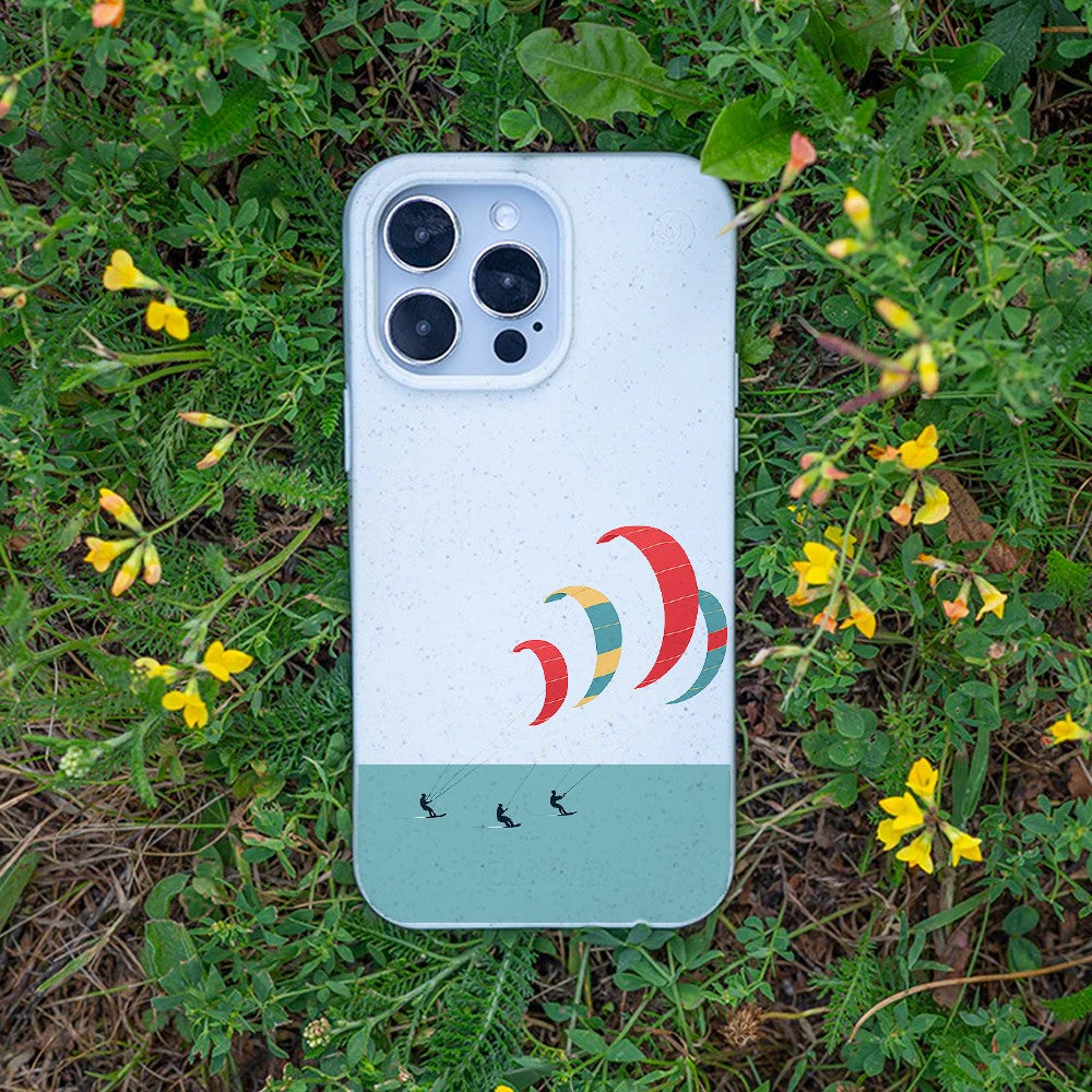 Biologisch abbaubare Handyhülle iPhone 14 pro Kitesurf — kompostierbar — Bonus