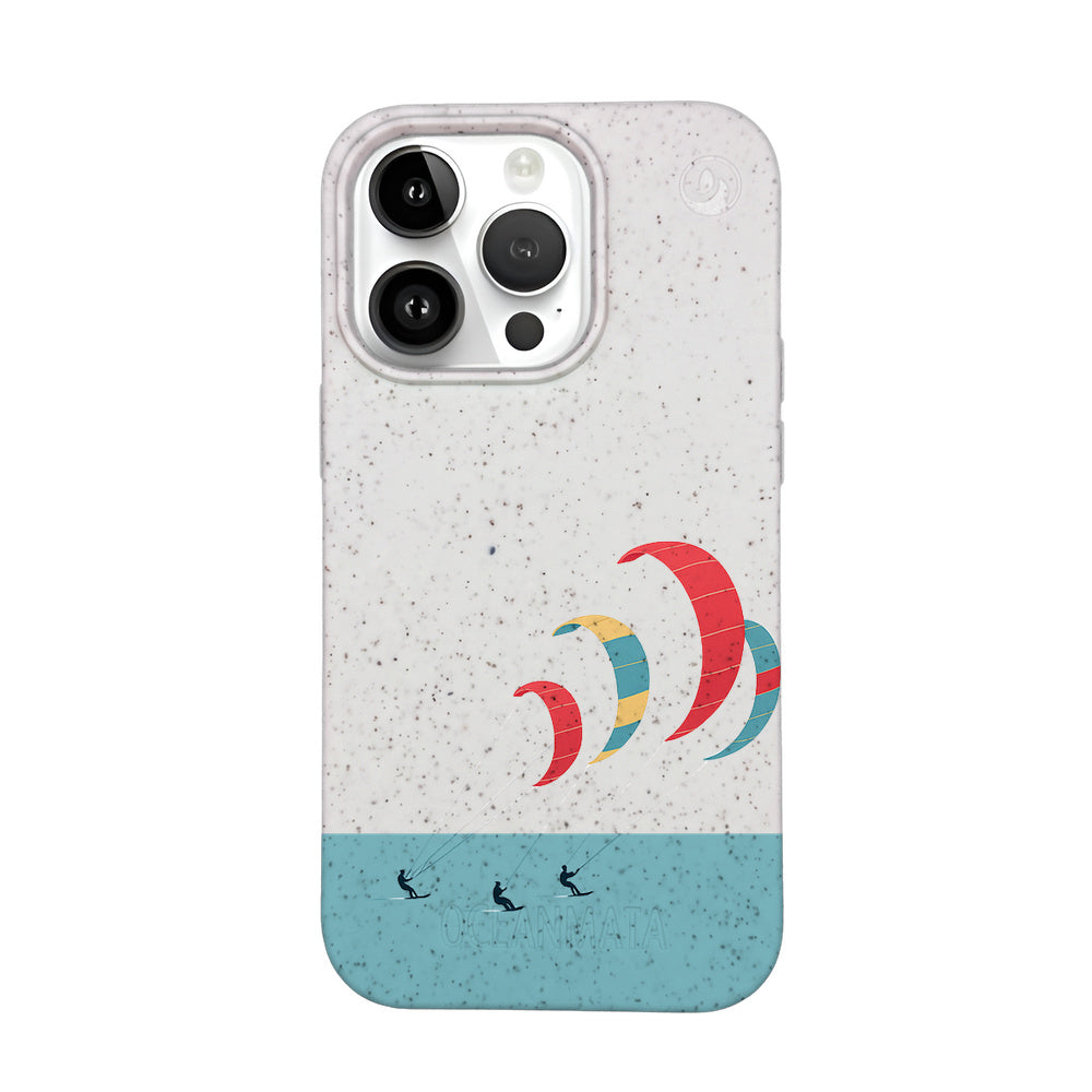 Biologisch abbaubare Handyhülle iPhone 14 pro Kitesurf — kompostierbar — Vorderseite