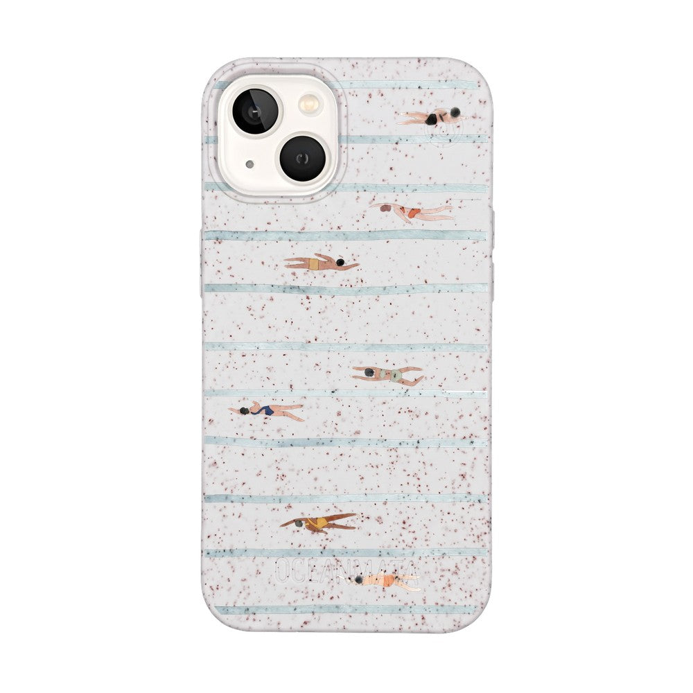 iPhone 13 Hülle - Schwimmen weiß - "lapflow" - nachhaltig