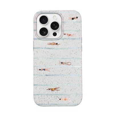 iPhone 16 Pro Max Case - Swimming White - "lapflow" - sustainable