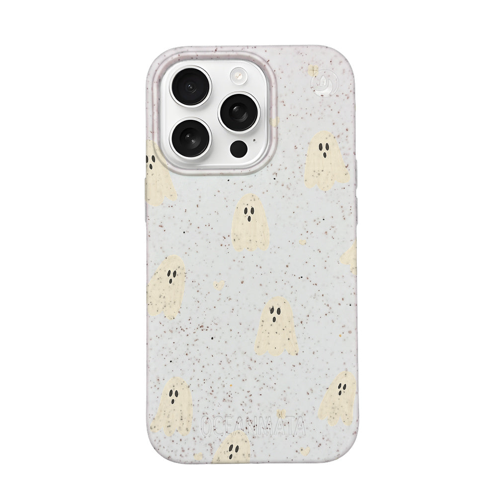 Biologisch abbaubare Handyhülle iPhone 16 pro max Littleghost — kompostierbar — Vorderseite