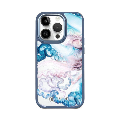 iPhone 14 Pro Max Case - Jellyfish Blue - "Men o' War" - Sustainable